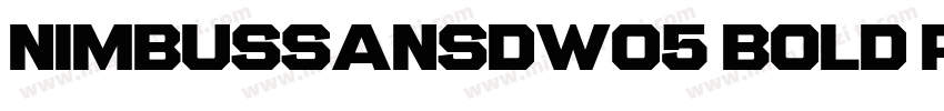 NimbusSansDW05 Bold Regular字体转换